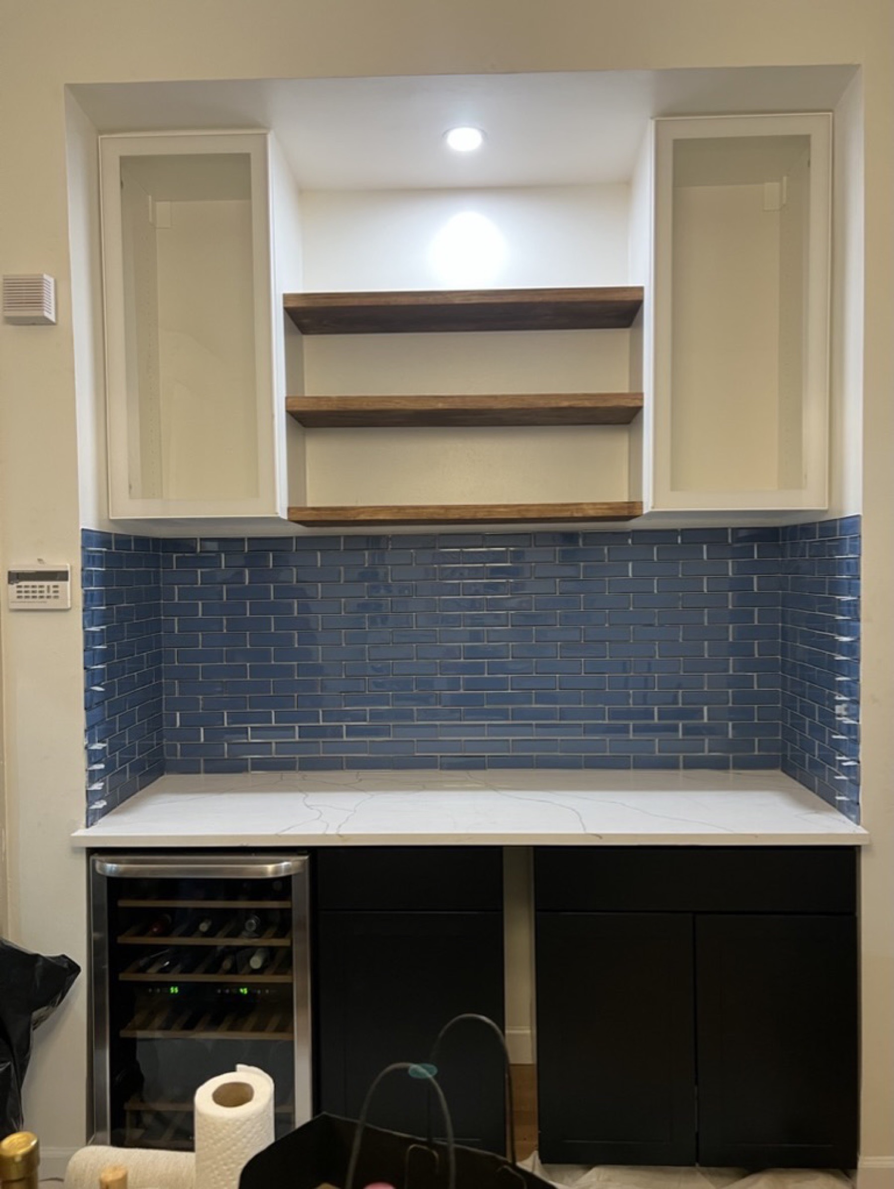 Kitchen backsplash tile finish — Tile installation & repair project photo
