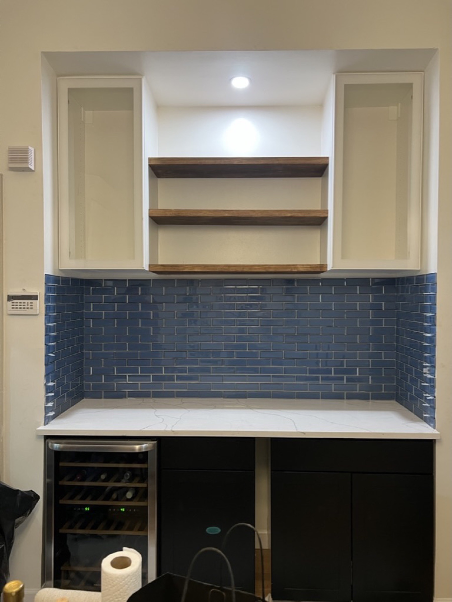 Kitchen backsplash tile finish — Tile installation & repair project photo