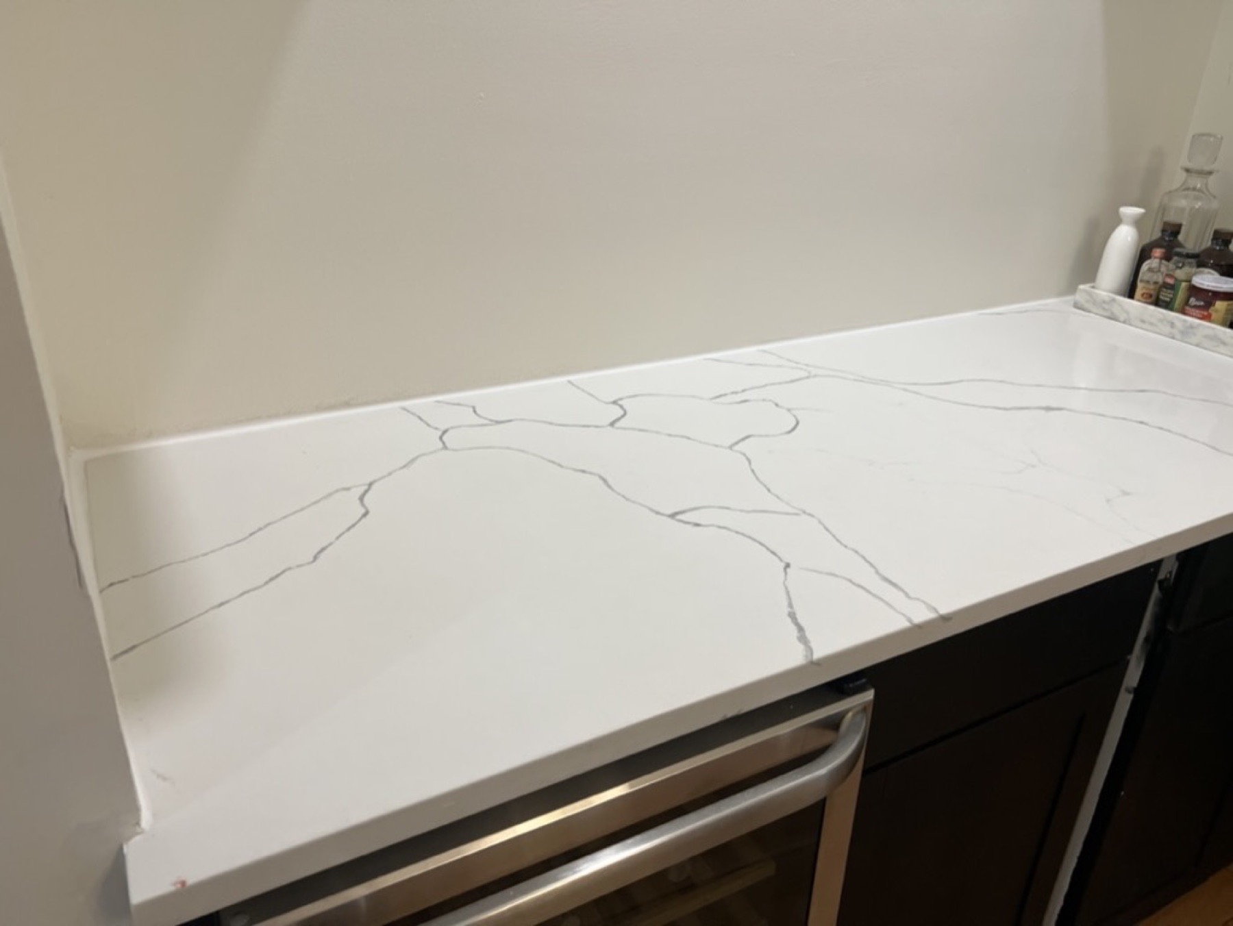Countertop and wall finish detail — Home punch lists project photo