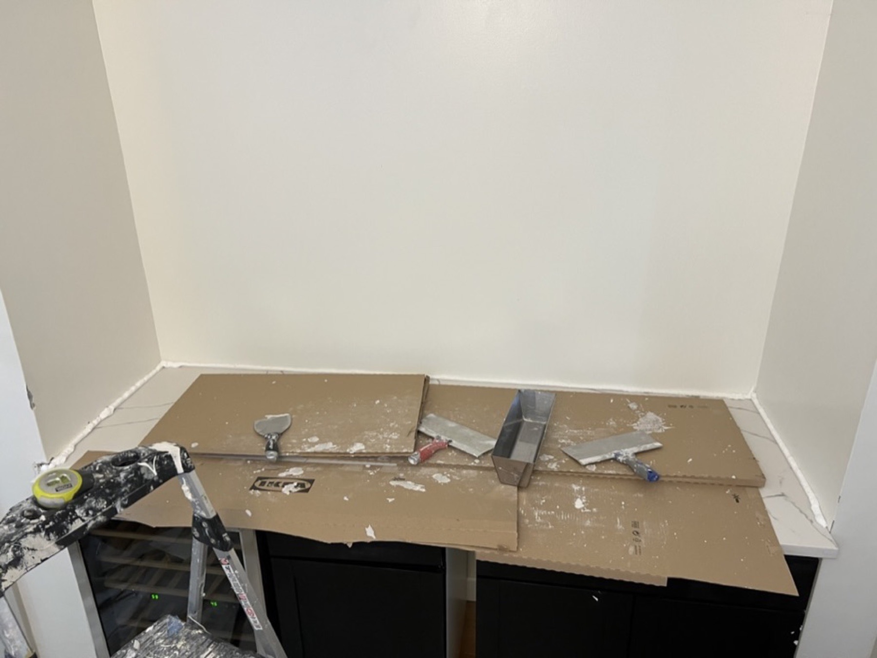 Countertop and wall finish detail — Home punch lists project photo