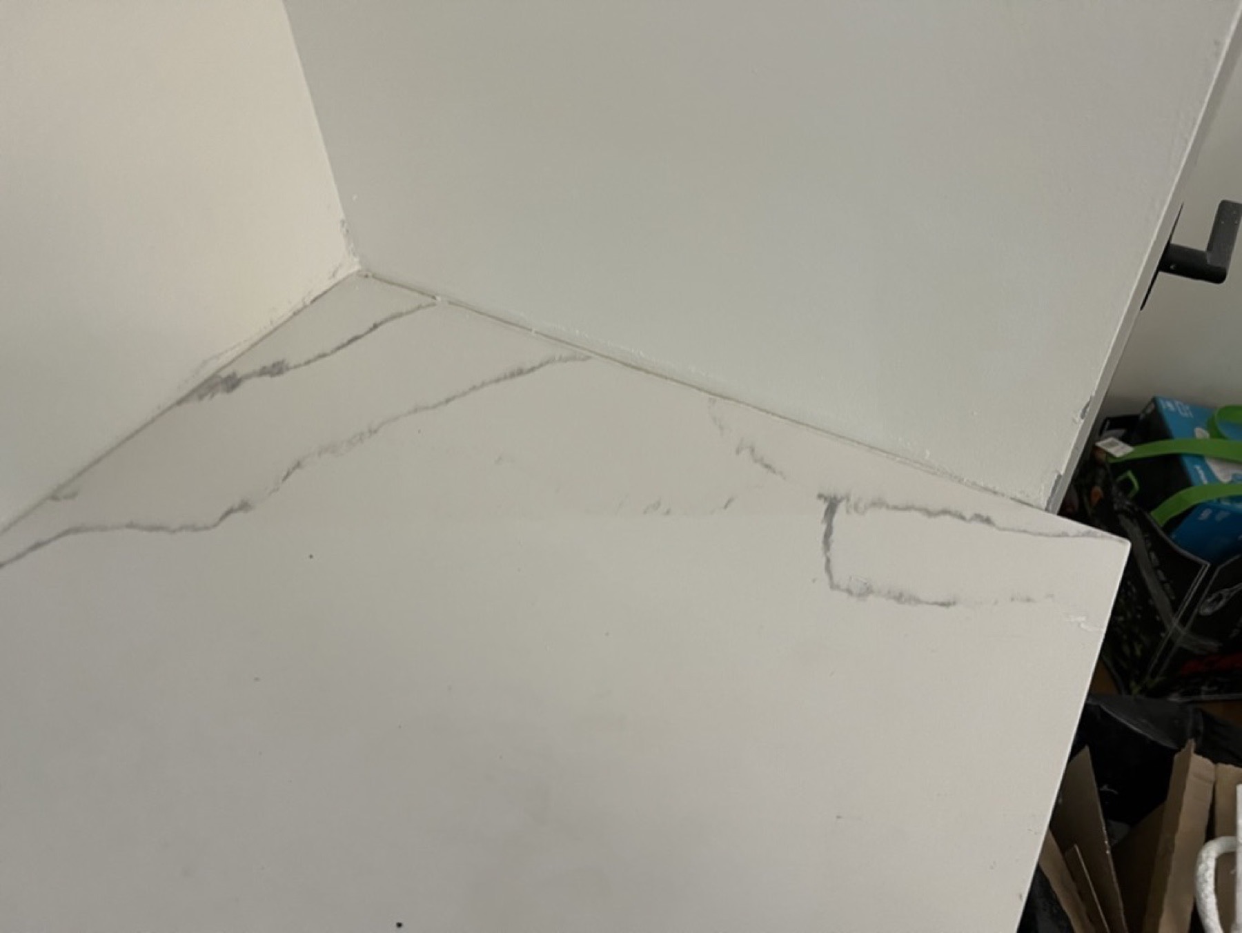 Countertop and wall finish detail — Home punch lists project photo