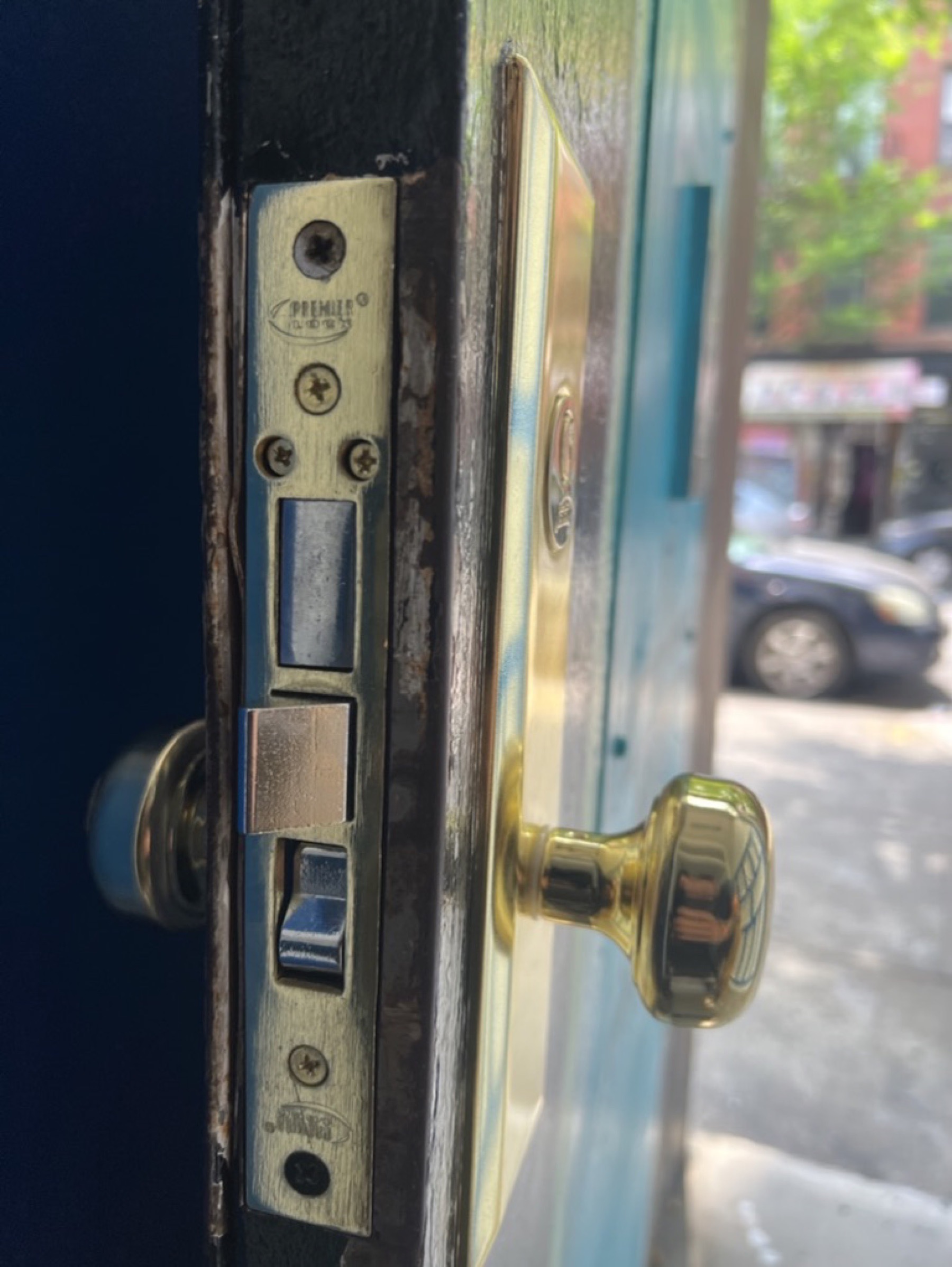 Entry door hardware repair — Doors & trim project photo