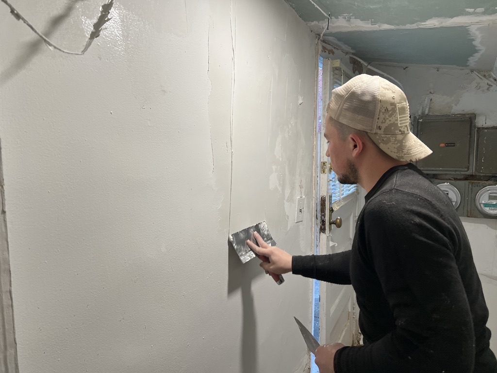 Related views of interior door preparation