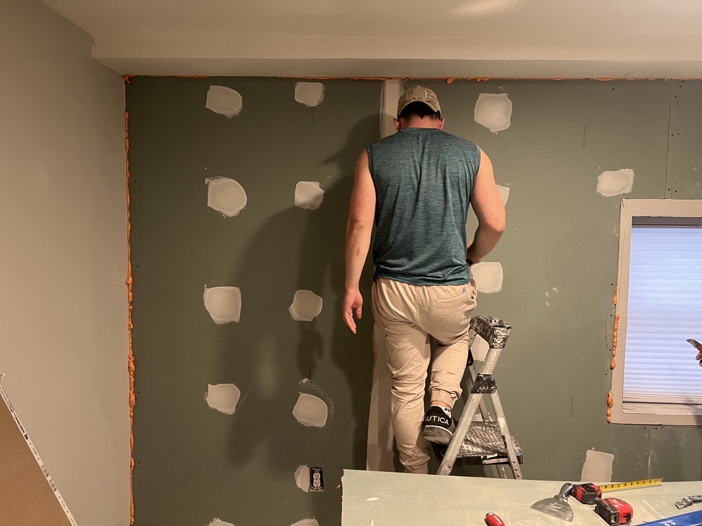 Related views of drywall patch work
