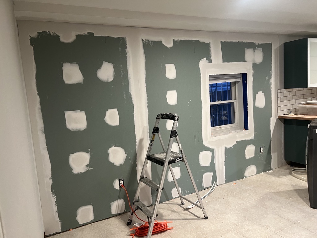Related views of drywall patch work
