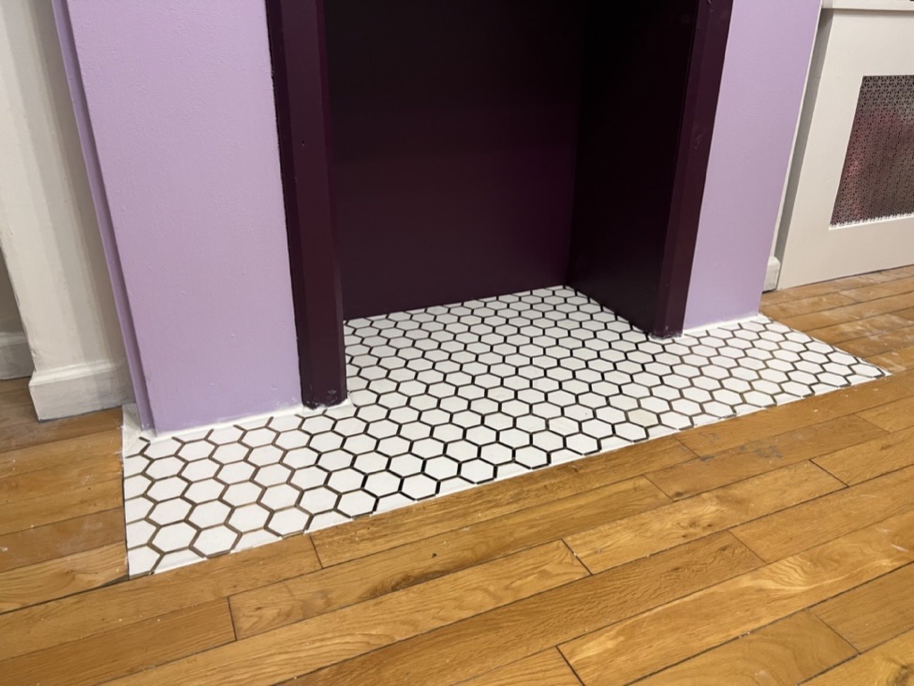 Fireplace tile detailing — Tile installation & repair project photo