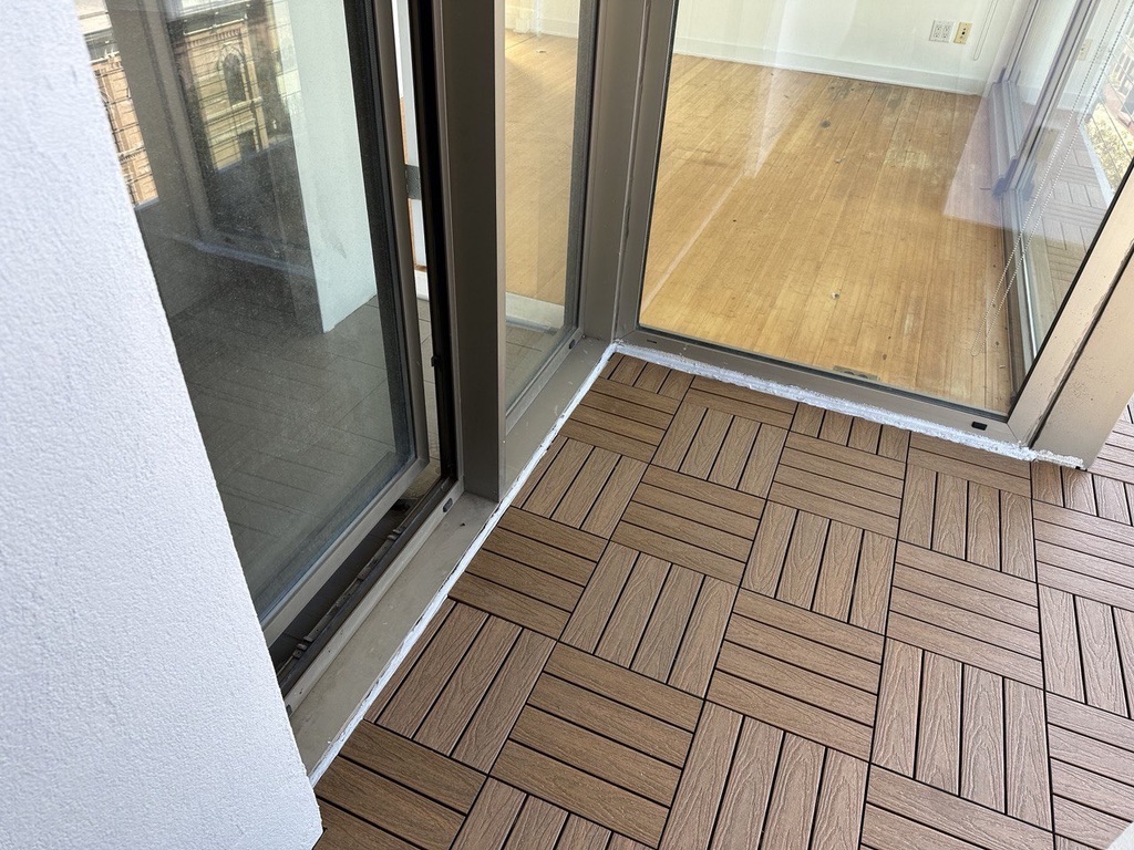 Related views of interlocking balcony floor tiles