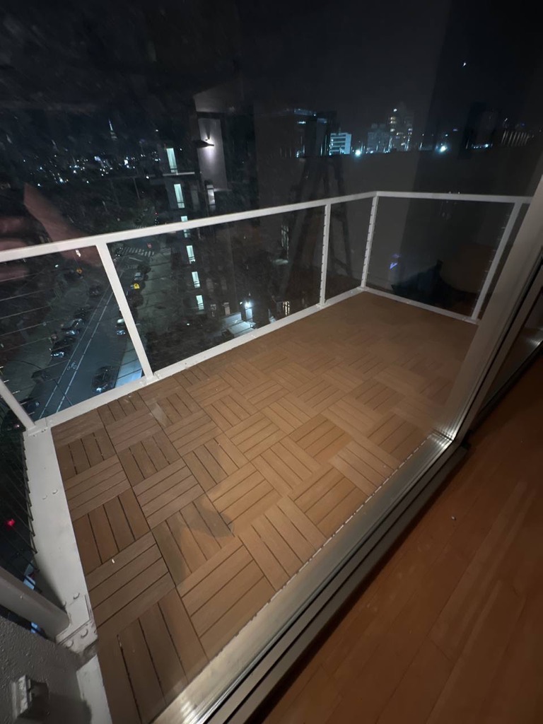 Related views of interlocking balcony floor tiles
