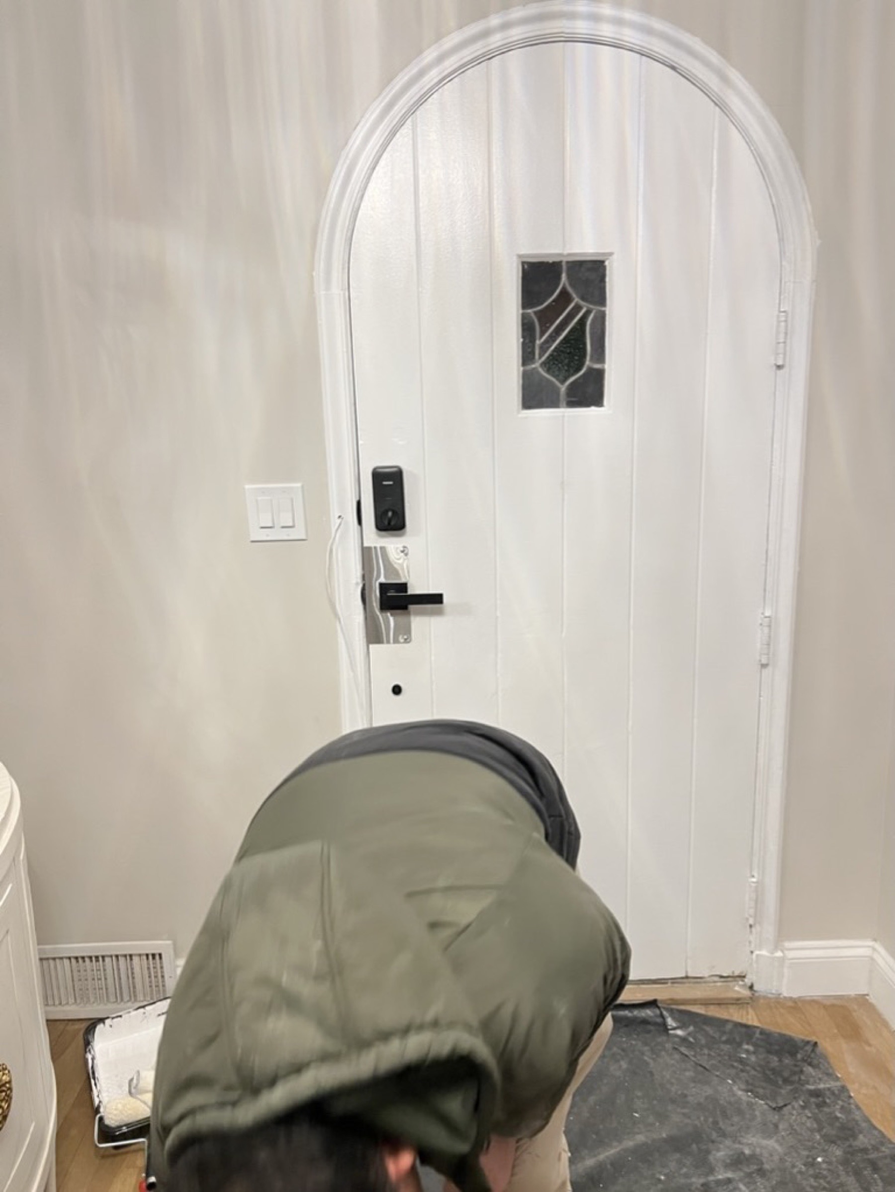 Door frame repair detail — Doors & trim project photo