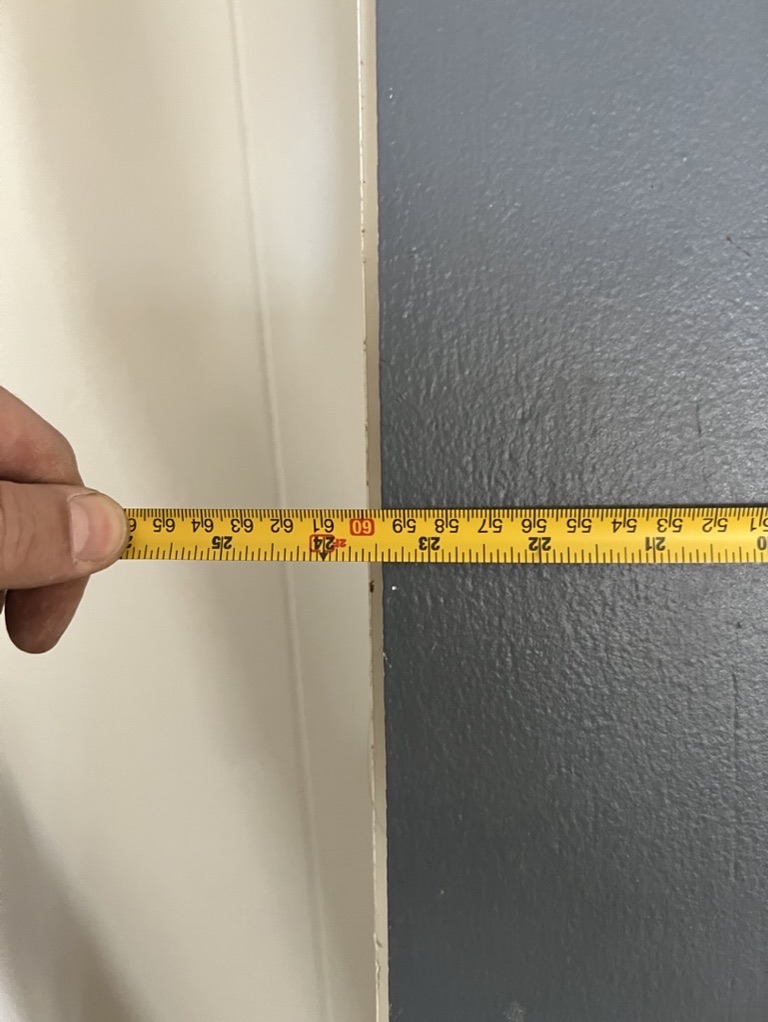Related views of a door frame repair area