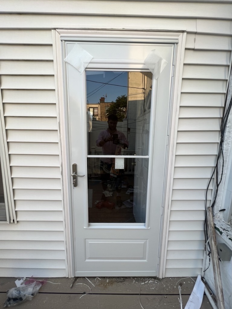 Related views of an exterior threshold and entry area