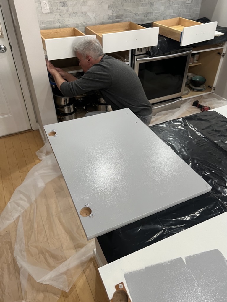 Related views of a cabinet panel finish