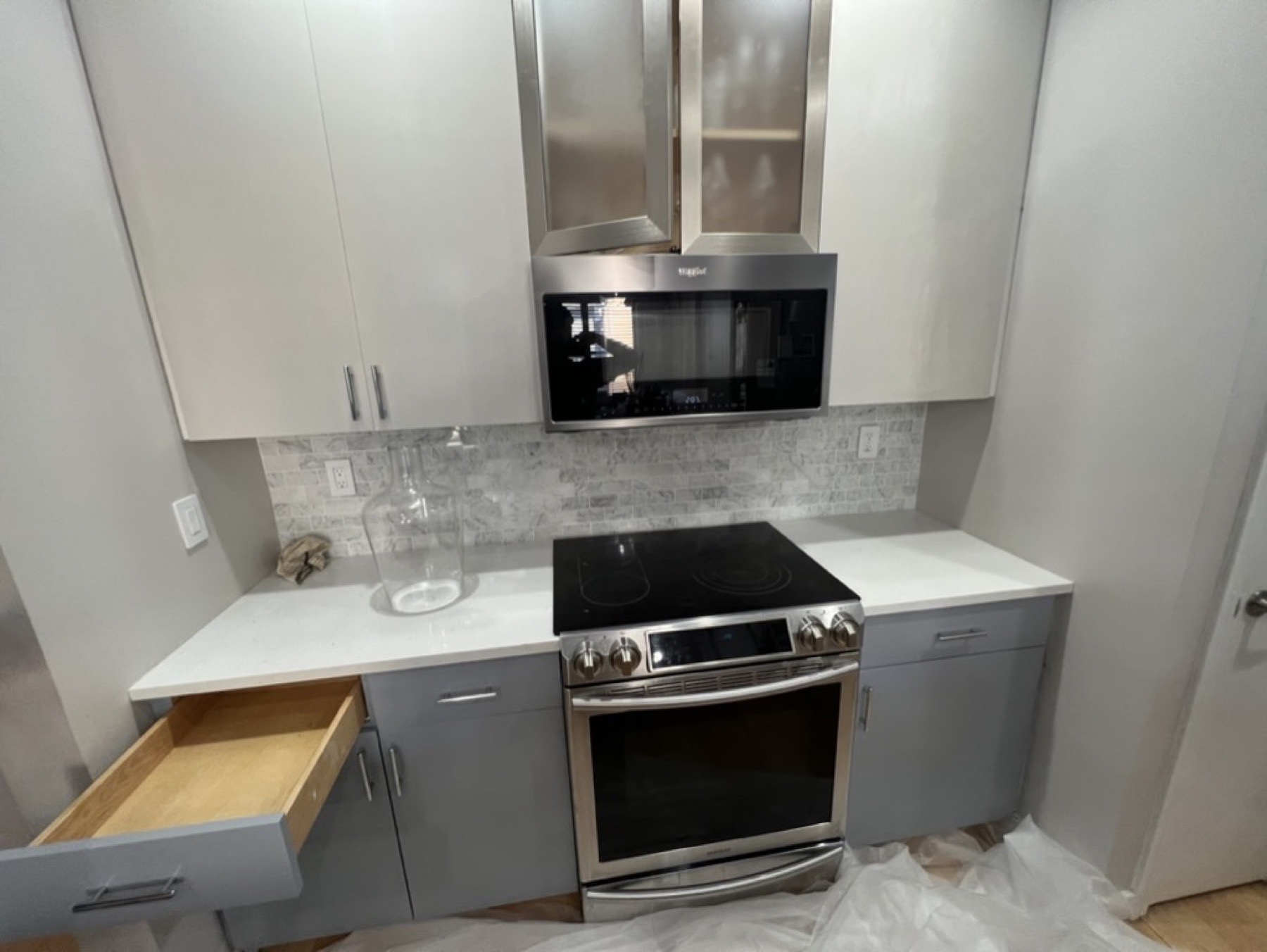 Cabinet panel finish — Doors & trim project photo