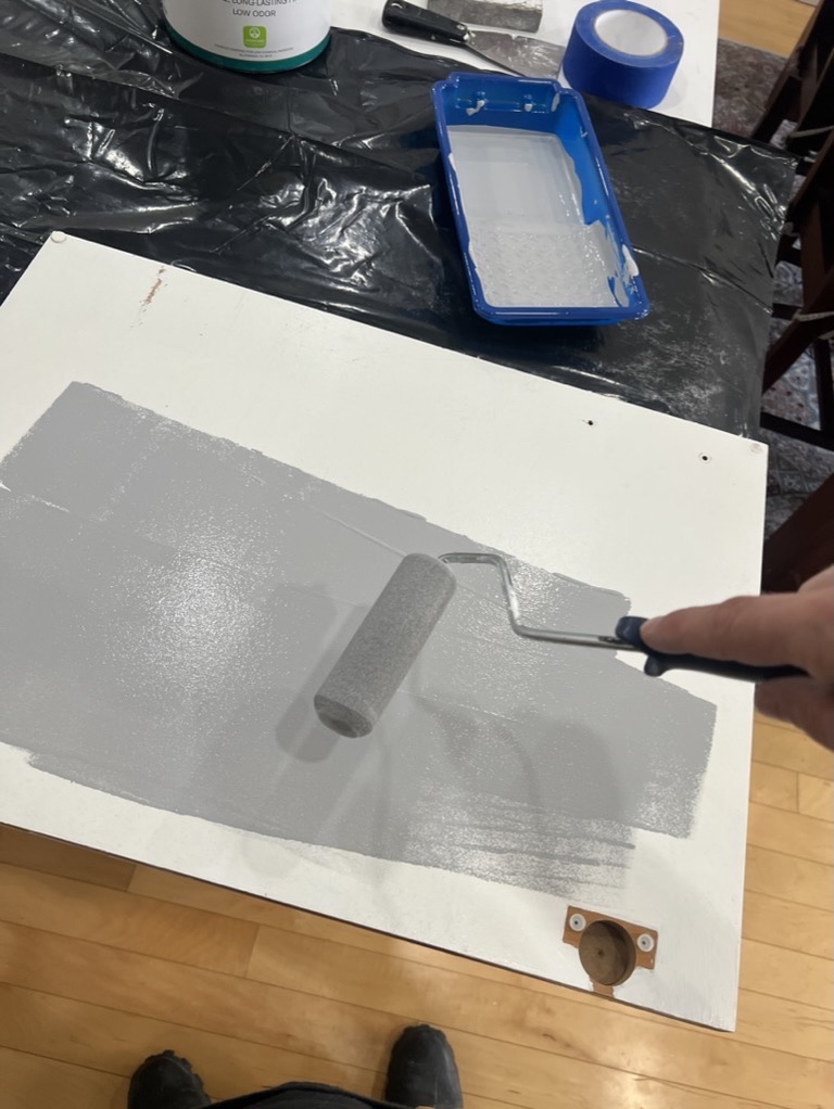 Related views of a cabinet panel finish