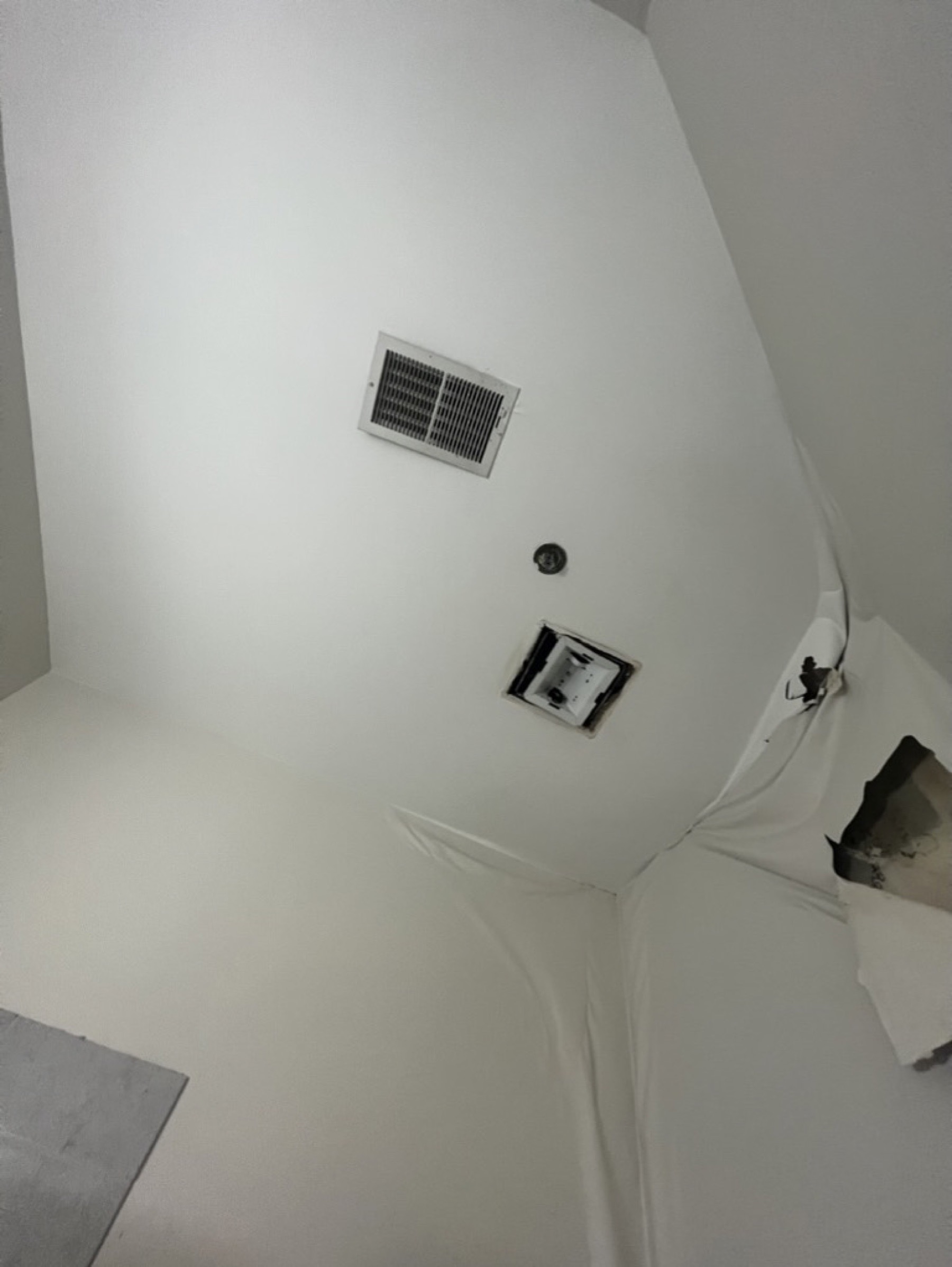 Ceiling finish repair — Drywall repair project photo