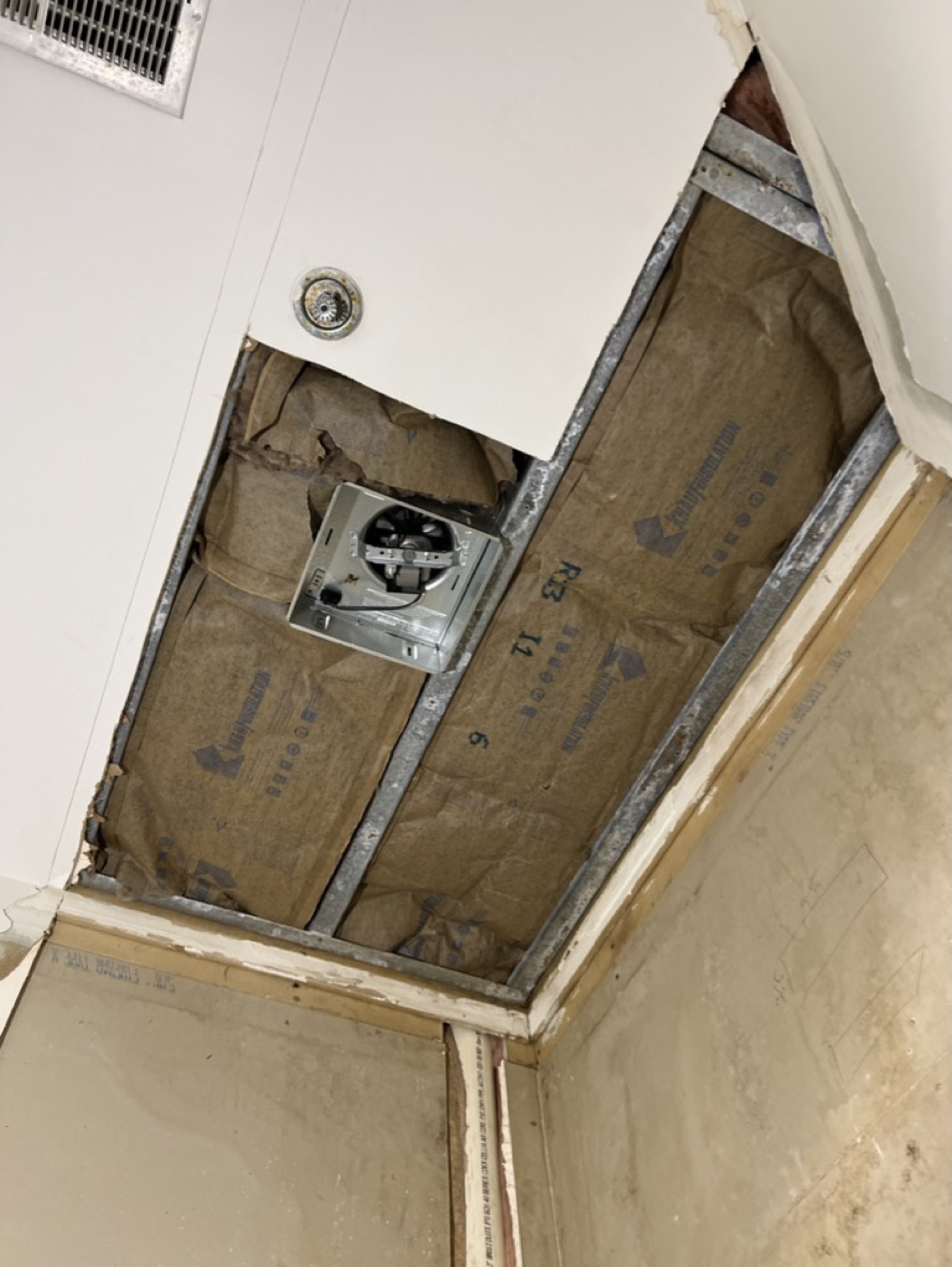 Ceiling finish repair — Drywall repair project photo