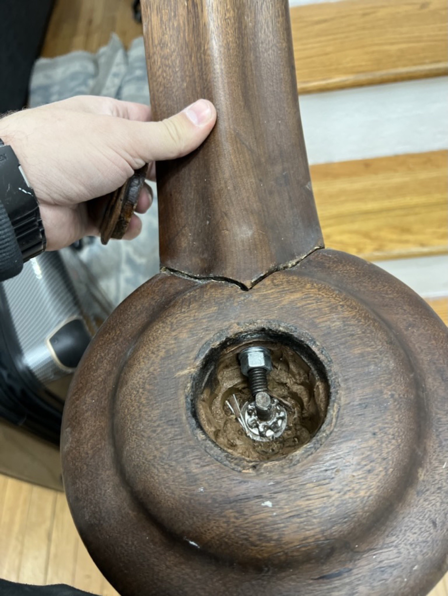 Stair railing repair — Home punch lists project photo